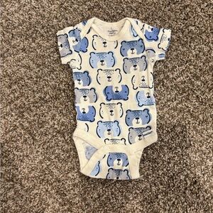 Carter's Blue and White Bear Bodysuit